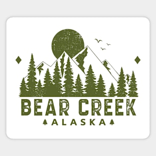 Bear Creek Alaska Mountain Souvenir Magnet